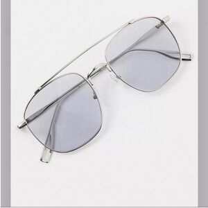 Free People Georgiana Aviator Silver Frame Glasses
